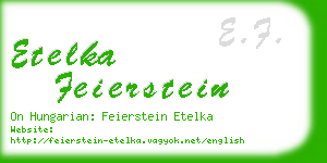 etelka feierstein business card